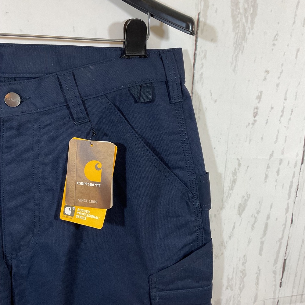 Carhartt Men's Rugged Professional Series Cargo Pants 34x30 Navy Loose Fit Work - Picture 3 of 14